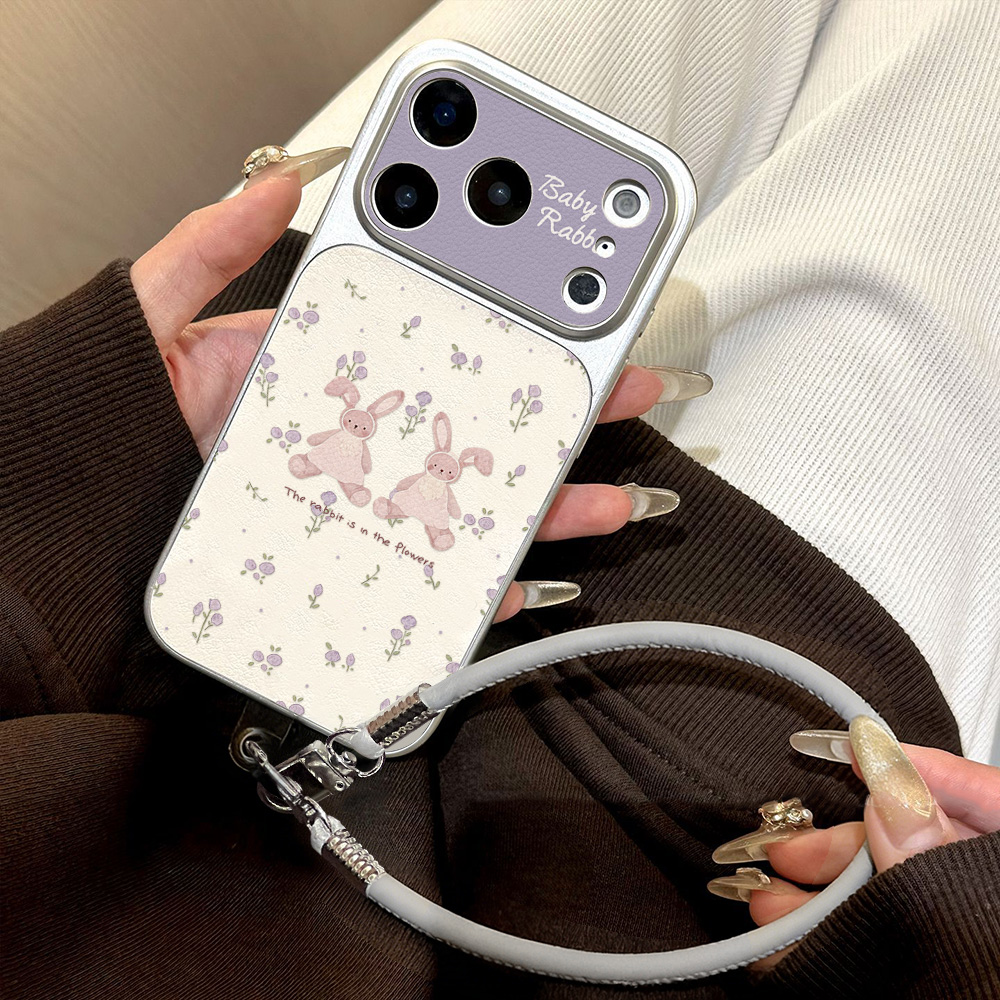 Phone Cases Amazon - เคสโทรศัพท์หนัง PU ลายกระต่ายน่ารักสำหรับ iPhone 18 Pro