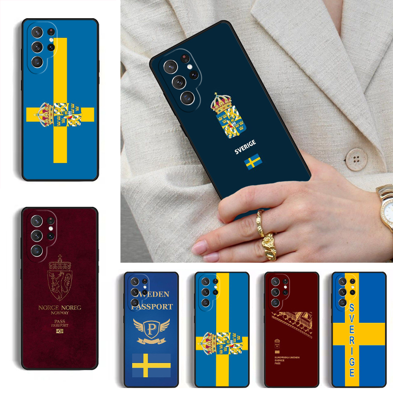 Phone Cases Sweden - เคสโทรศัพท์ลายธงชาติสวีเดนสำหรับ Samsung Galaxy S26 S25 Ultra