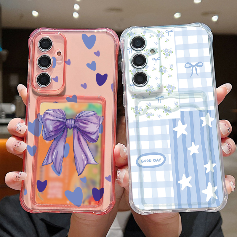 Phone Cases Galaxy S25 - เคสโทรศัพท์แบบมีช่องใส่การ์ด สำหรับ Samsung Galaxy S26 S25