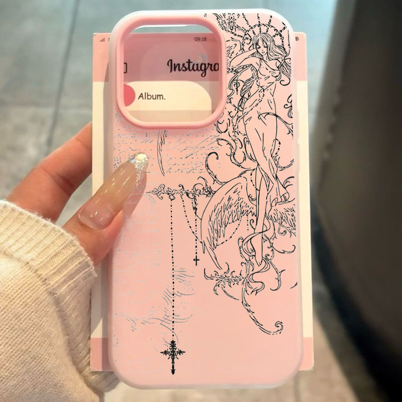 Phone Cases Drawing - เคสโทรศัพท์ลายกางเขนสไตล์กอธิคสำหรับ Samsung Galaxy S26 S25 S24