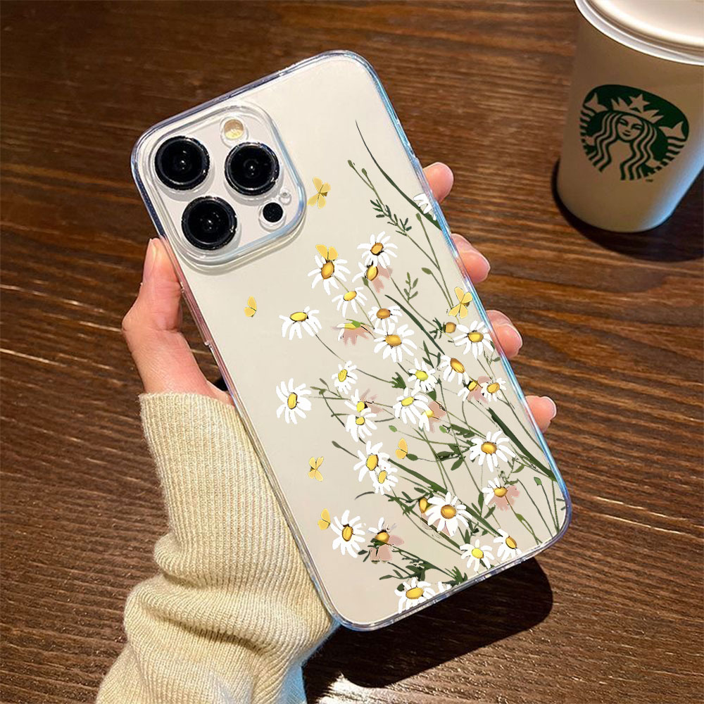 Phone Cases Amazon - เคสโทรศัพท์ลายดอกเดซี่ใหม่ สำหรับ iPhone 13 12 Mini