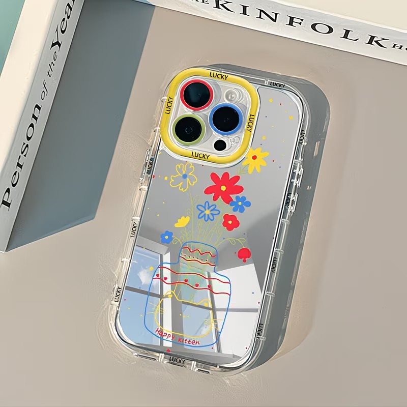 Phone Cases Xs Max - เคสโทรศัพท์ลายดอกเดซี่ฤดูร้อน ดีไซน์แจกัน กระจกเงา สำหรับ iPhone 17