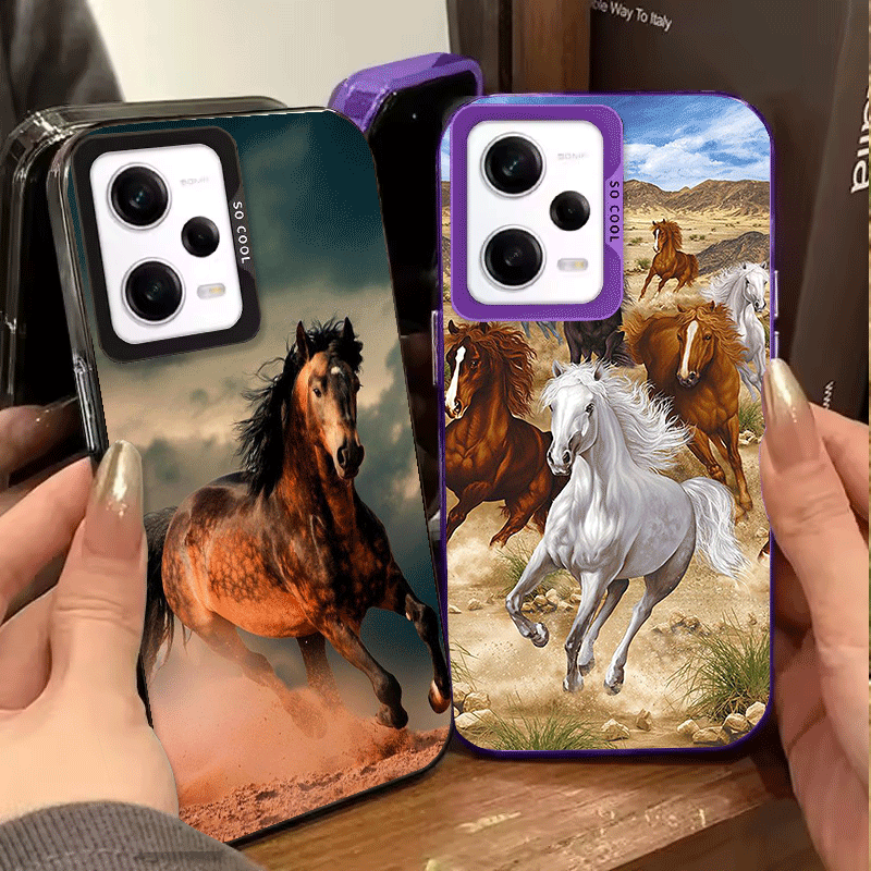 Phone Cases Shein - เคสโทรศัพท์นุ่มลายม้าเฟอร์กานา สำหรับ Xiaomi Redmi Note 13
