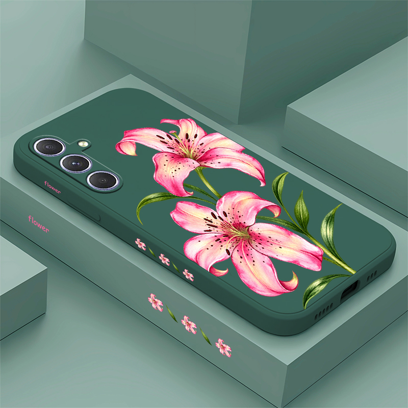 Phone Cases Samsung A14 - เคสโทรศัพท์ลายดอกไม้ สำหรับ Samsung Galaxy A27 A26