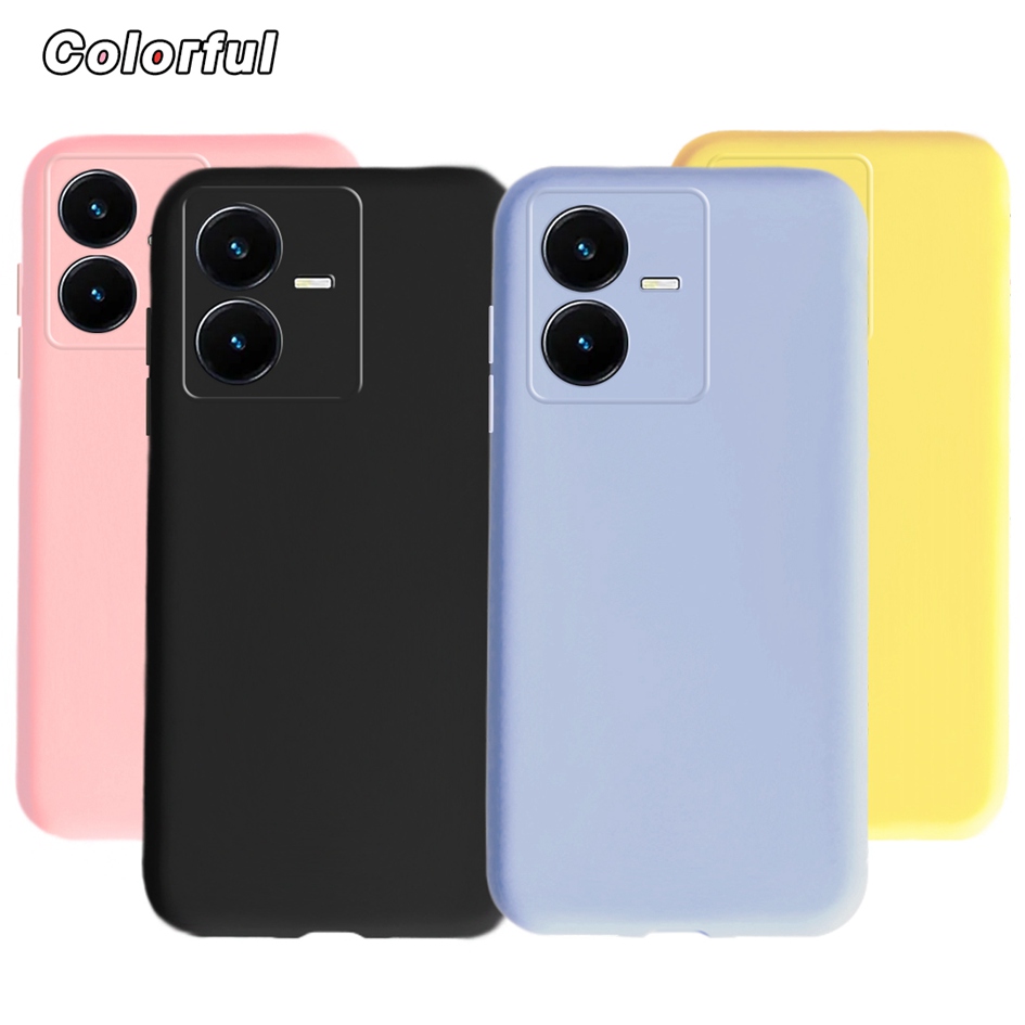 Phone Cases On Sale - Candy กล่องสีสำหรับ Vivo Y22s Y22 2022โทรศัพท์กรณี