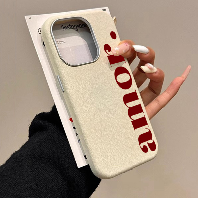 Phone Cases Drawing - เคสโทรศัพท์ลายลิ้นจี่ตัวอักษรศิลปะสีแดง สำหรับ iPhone 18 17 16
