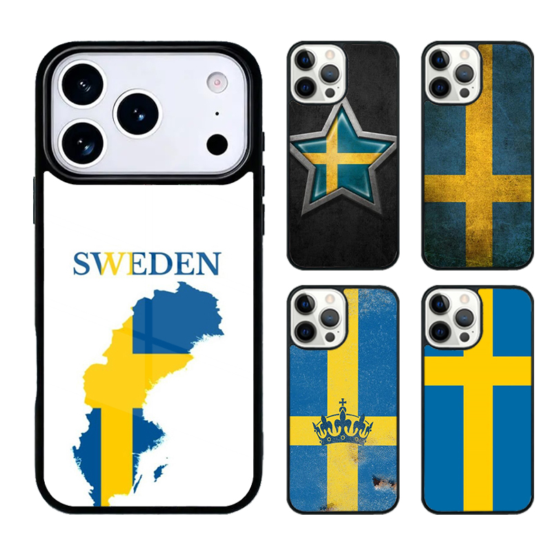 Phone Cases Sweden - เคสโทรศัพท์ลายธงชาติสวีเดน ใช้ได้กับ iPhone 17 16e 15