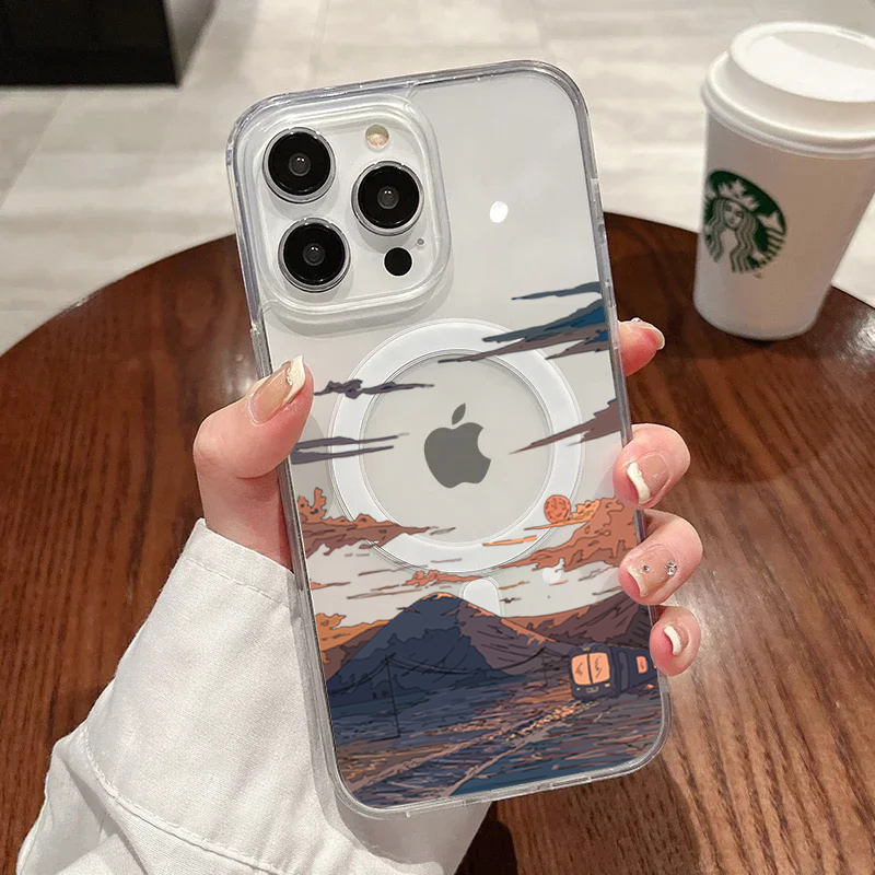 Phone Cases Xs Max - เคสโทรศัพท์แฟชั่นลายพระอาทิตย์ตกสำหรับ iPhone 17 Pro 16 15