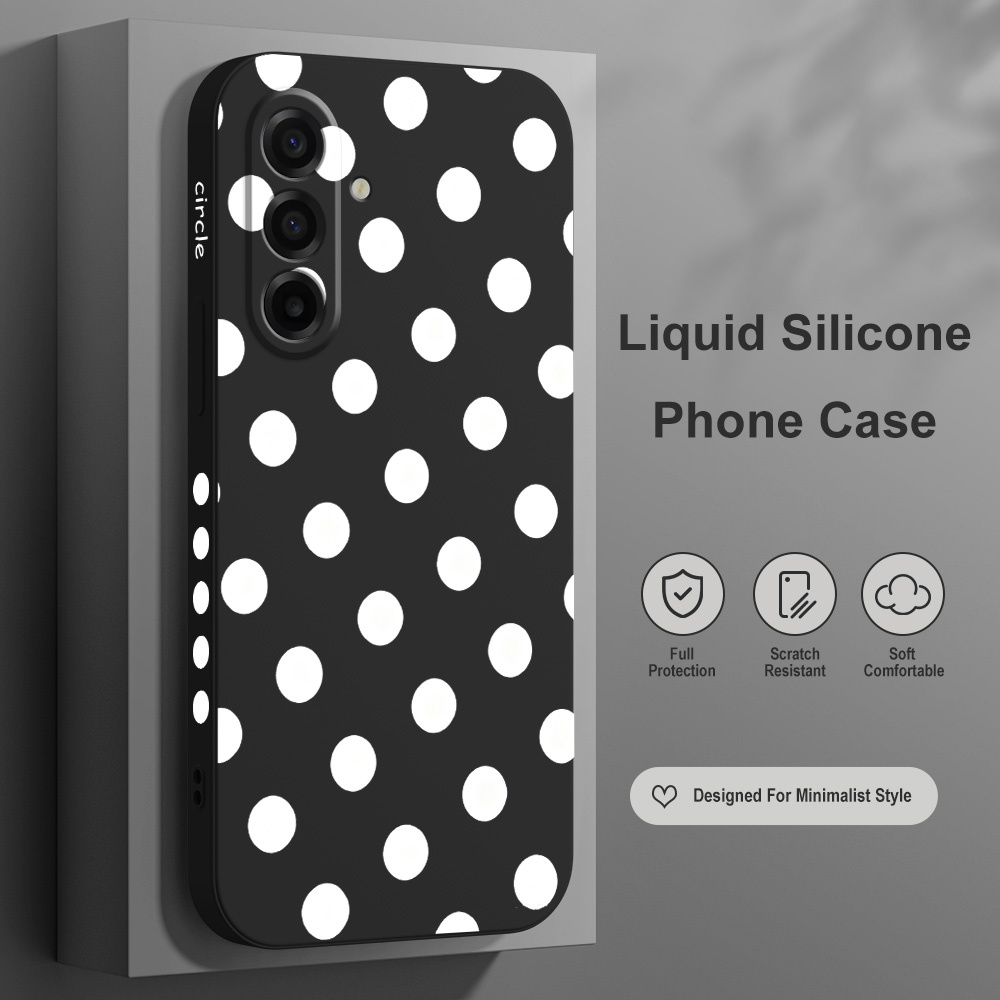 Phone Cases Samsung A14 - เคสโทรศัพท์ลายจุดกลมสำหรับ Samsung Galaxy A57 A37 A27