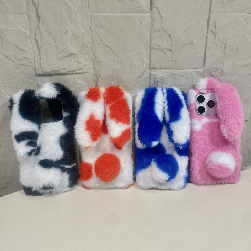 Phone Cases Iphone 16 Pro - เคสโทรศัพท์ลายกระต่ายน่ารัก ขนปุย สำหรับ iPhone 17 16