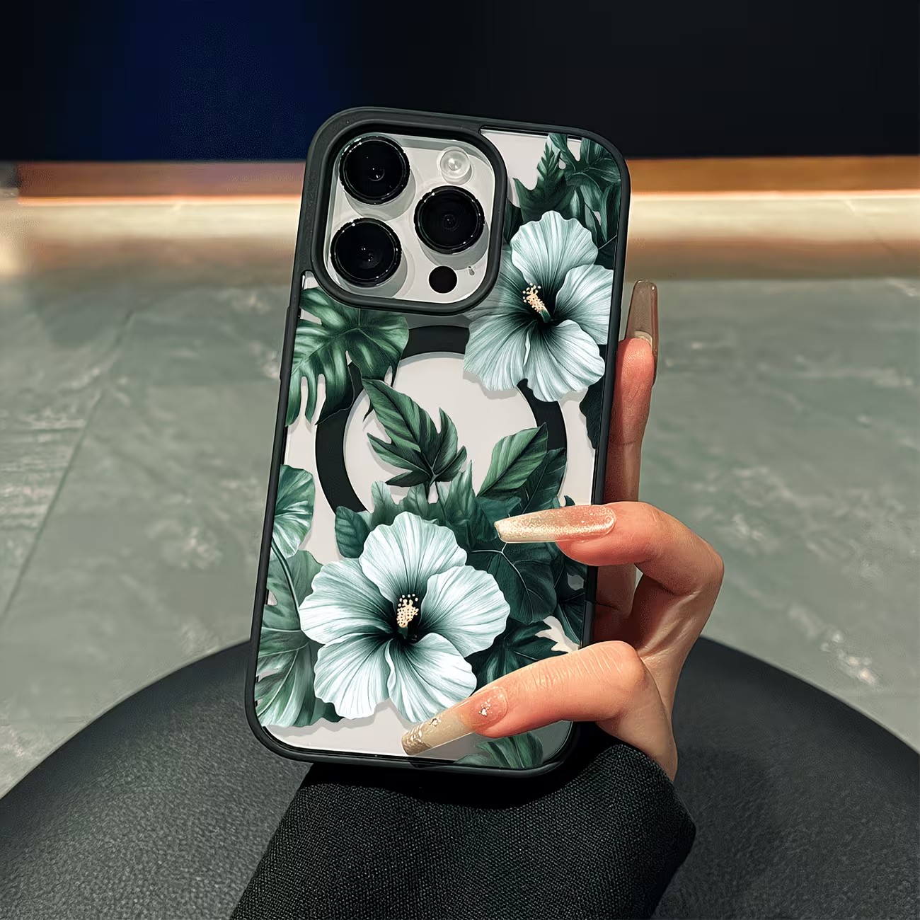 Phone Cases Xs Max - เคสโทรศัพท์ลายดอกไม้สีเขียวสำหรับ iPhone 17 16 15 14