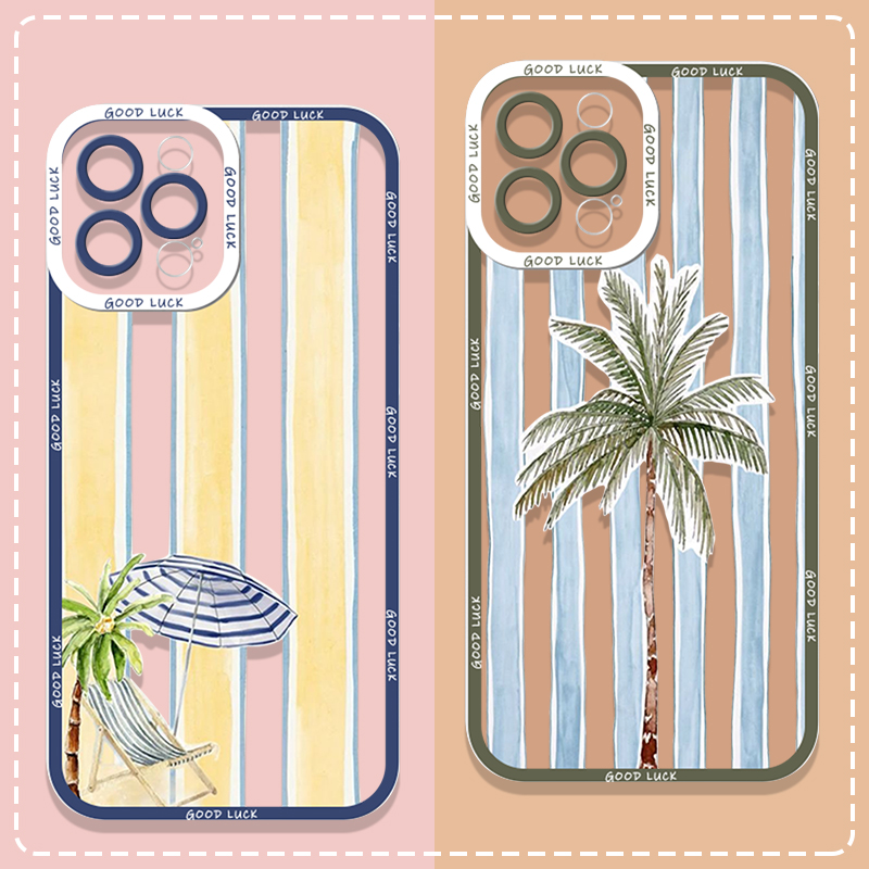 เคสโทรศัพท์ใสลายต้นมะพร้าวฤดูร - Phone Cases Samsung A14 บทวิจารณ์และราคา