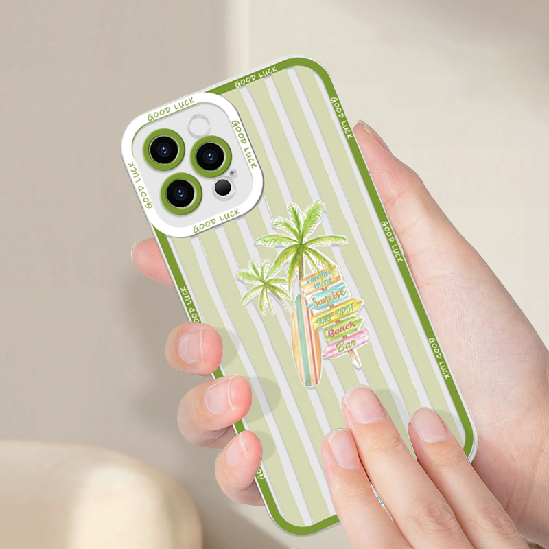 เคสโทรศัพท์ใสลายต้นมะพร้าวฤดูร - Phone Cases Samsung A14 บทวิจารณ์และราคา