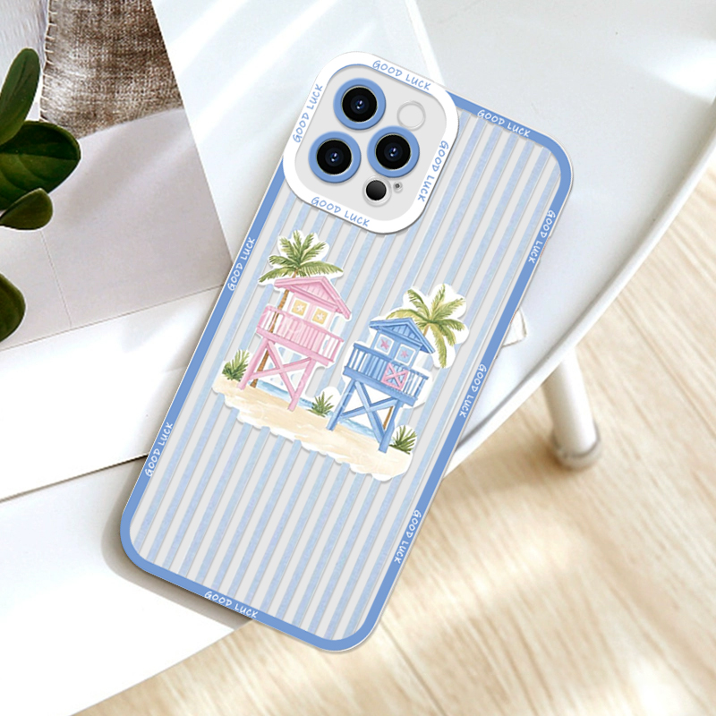 เคสโทรศัพท์ใสลายต้นมะพร้าวฤดูร - Phone Cases Samsung A14 บทวิจารณ์และราคา
