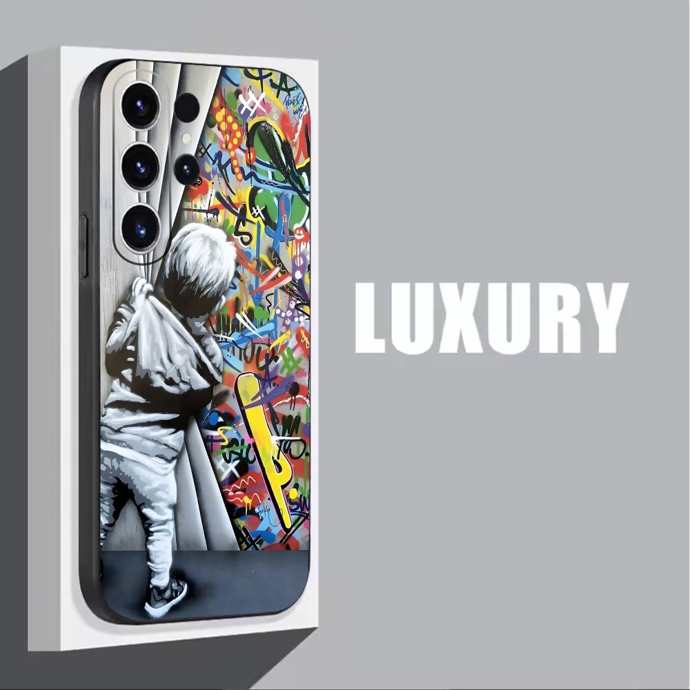 Banksy Graffiti Artเคสโทรศัพท์ - Phone Cases Drawing บทวิจารณ์และราคา