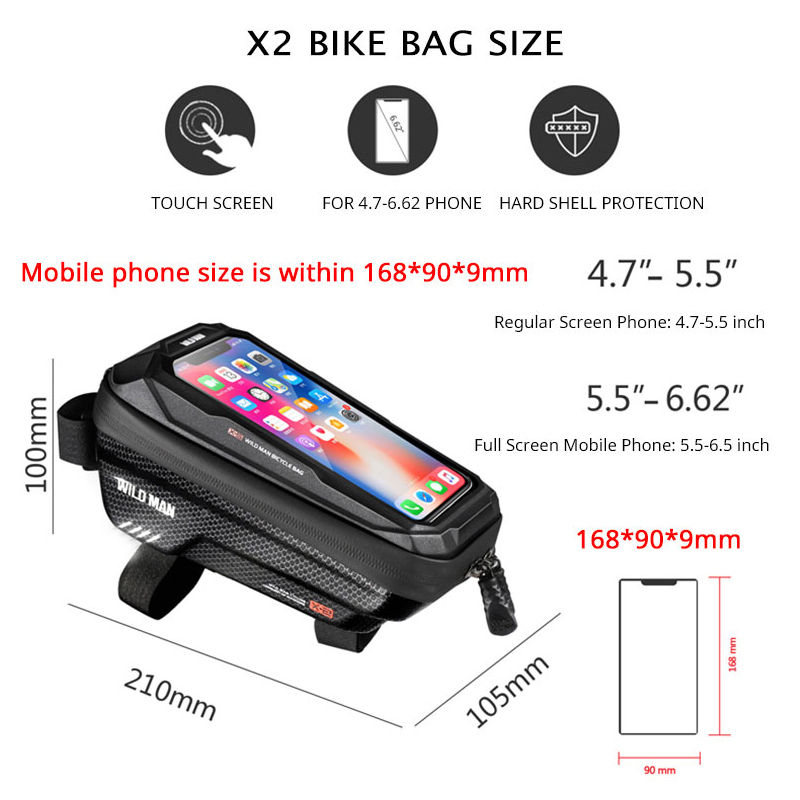 WILD MAN กระเป๋าจักรยานด้านหน้ - Phone Cases Youtube บทวิจารณ์และราคา