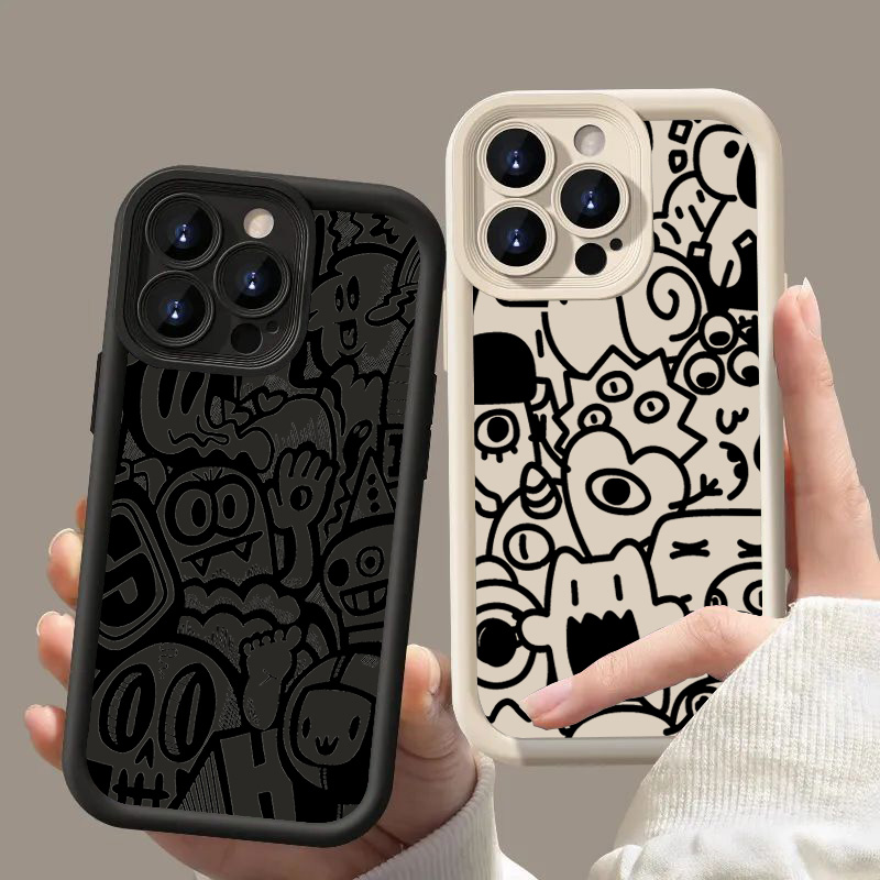 เคสโทรศัพท์ลายกราฟฟิตี้สีดำสำห - Phone Cases Xs Max บทวิจารณ์และราคา