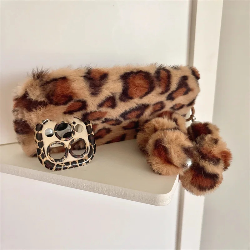 เคสโทรศัพท์ลายเสือดาวขนฟูนุ่ม  - Phone Cases Iphone 16 Pro บทวิจารณ์และราคา