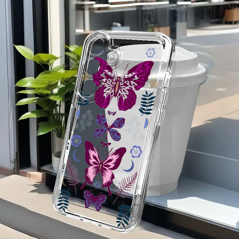 เคสโทรศัพท์กราฟิกผีเสื้อสีม่วง - Phone Cases Samsung A14 บทวิจารณ์และราคา