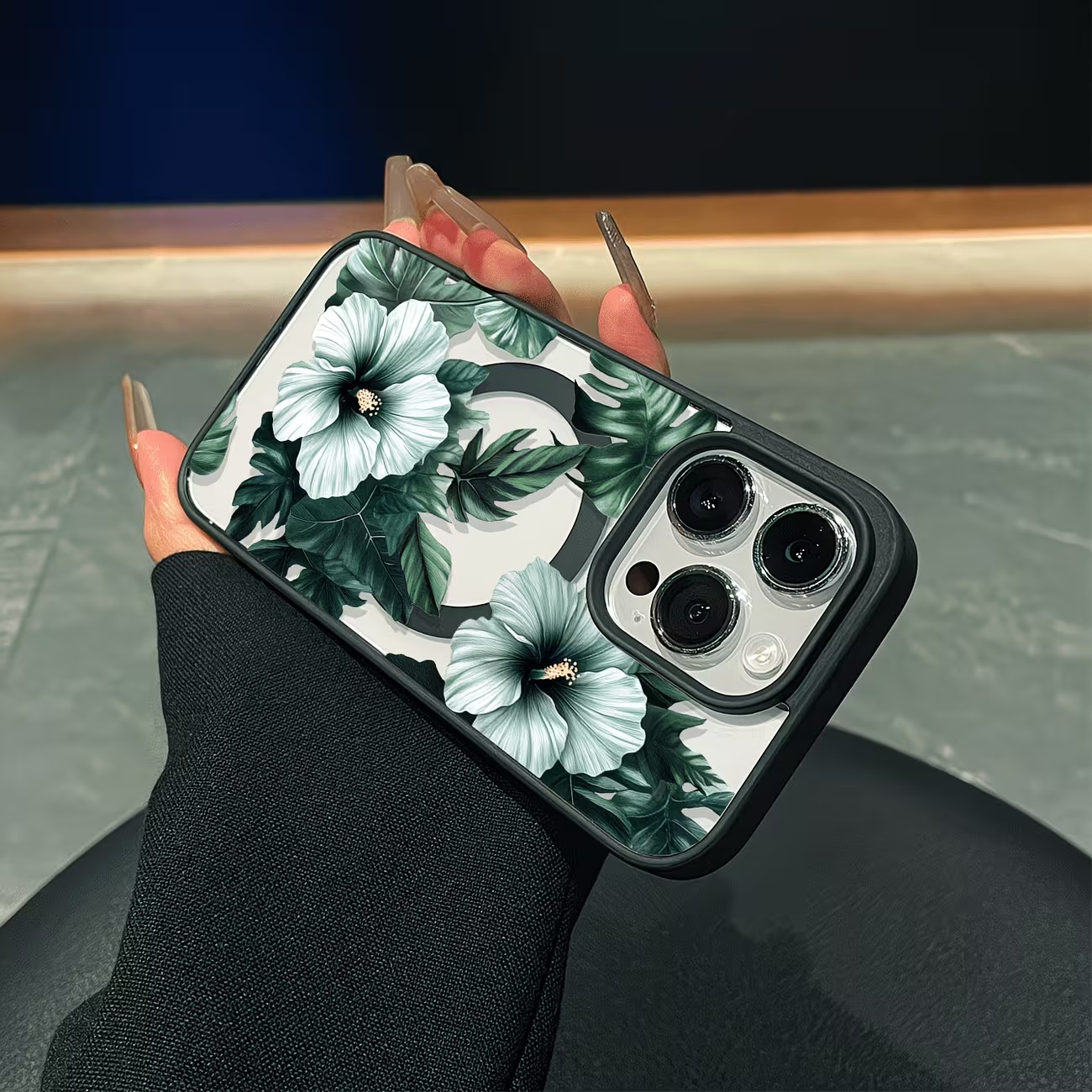เคสโทรศัพท์ลายดอกไม้สีเขียวสำห - Phone Cases Xs Max บทวิจารณ์และราคา